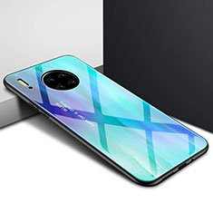 Carcasa Bumper Funda Silicona Espejo para Huawei Mate 30 Azul