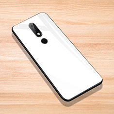 Carcasa Bumper Funda Silicona Espejo para Nokia 6.1 Plus Blanco