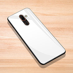 Carcasa Bumper Funda Silicona Espejo para Nokia 7 Plus Blanco