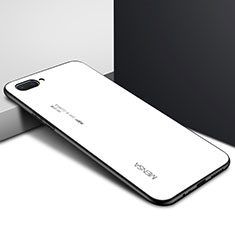 Carcasa Bumper Funda Silicona Espejo para Oppo A12e Blanco