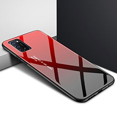 Carcasa Bumper Funda Silicona Espejo para Oppo A52 Rojo