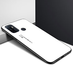 Carcasa Bumper Funda Silicona Espejo para Oppo A53s Blanco