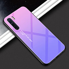 Carcasa Bumper Funda Silicona Espejo para Oppo A91 Morado