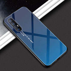 Carcasa Bumper Funda Silicona Espejo para Oppo Reno3 Pro Azul