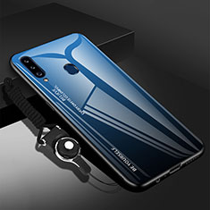 Carcasa Bumper Funda Silicona Espejo para Samsung Galaxy A20s Azul