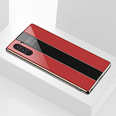 Carcasa Bumper Funda Silicona Espejo para Samsung Galaxy Note 10 Rojo