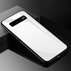 Carcasa Bumper Funda Silicona Espejo para Samsung Galaxy S10 Blanco