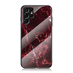 Carcasa Bumper Funda Silicona Espejo para Samsung Galaxy S24 Ultra 5G Rojo