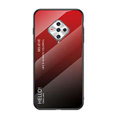 Carcasa Bumper Funda Silicona Espejo para Vivo X50e 5G Rojo