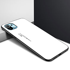 Carcasa Bumper Funda Silicona Espejo para Xiaomi Mi 11 Lite 5G NE Blanco