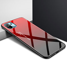 Carcasa Bumper Funda Silicona Espejo para Xiaomi Mi 11 Lite 5G NE Rojo
