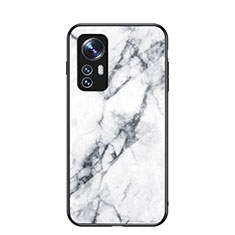 Carcasa Bumper Funda Silicona Espejo para Xiaomi Mi 12 Pro 5G Blanco