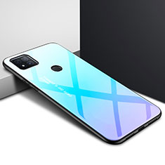 Carcasa Bumper Funda Silicona Espejo para Xiaomi POCO C3 Azul Cielo