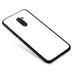 Carcasa Bumper Funda Silicona Espejo para Xiaomi Pocophone F1 Blanco