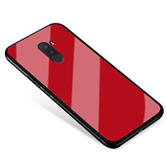 Carcasa Bumper Funda Silicona Espejo para Xiaomi Pocophone F1 Rojo