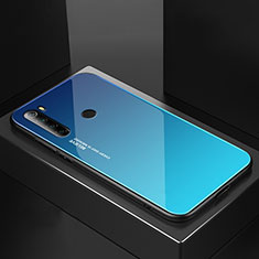 Carcasa Bumper Funda Silicona Espejo para Xiaomi Redmi Note 8T Azul Cielo