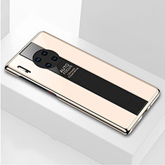 Carcasa Bumper Funda Silicona Espejo T01 para Huawei Mate 30E Pro 5G Oro