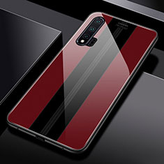 Carcasa Bumper Funda Silicona Espejo T01 para Huawei Nova 6 Rojo
