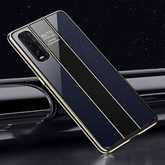 Carcasa Bumper Funda Silicona Espejo T01 para Oppo Find X2 Azul