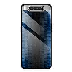 Carcasa Bumper Funda Silicona Espejo T01 para Samsung Galaxy A90 4G Azul