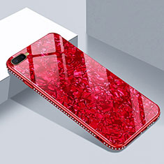 Carcasa Bumper Funda Silicona Espejo T02 para Oppo R17 Neo Rojo
