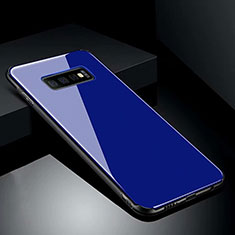 Carcasa Bumper Funda Silicona Espejo T02 para Samsung Galaxy S10 Plus Azul