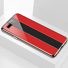 Carcasa Bumper Funda Silicona Espejo T04 para Oppo K1 Rojo