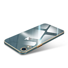 Carcasa Bumper Funda Silicona Lujo Transparente Espejo para Apple iPhone XR Verde Noche