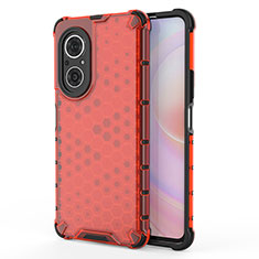 Carcasa Bumper Funda Silicona Transparente 360 Grados AM1 para Huawei Honor 50 SE 5G Rojo