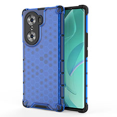 Carcasa Bumper Funda Silicona Transparente 360 Grados AM1 para Huawei Honor 60 Pro 5G Azul