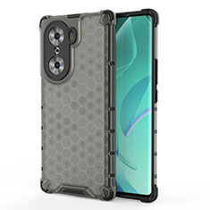 Carcasa Bumper Funda Silicona Transparente 360 Grados AM1 para Huawei Honor 60 Pro 5G Negro