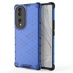 Carcasa Bumper Funda Silicona Transparente 360 Grados AM1 para Huawei Honor 70 5G Azul