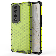 Carcasa Bumper Funda Silicona Transparente 360 Grados AM1 para Huawei Honor 70 Pro 5G Verde