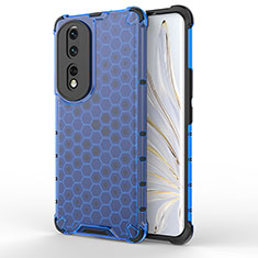 Carcasa Bumper Funda Silicona Transparente 360 Grados AM1 para Huawei Honor 80 Pro 5G Azul