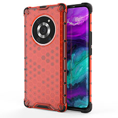 Carcasa Bumper Funda Silicona Transparente 360 Grados AM1 para Huawei Honor Magic3 Pro 5G Rojo