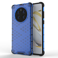 Carcasa Bumper Funda Silicona Transparente 360 Grados AM1 para Huawei Mate 50 Pro Azul