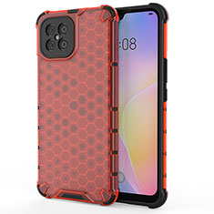 Carcasa Bumper Funda Silicona Transparente 360 Grados AM1 para Huawei Nova 8 SE 4G Rojo