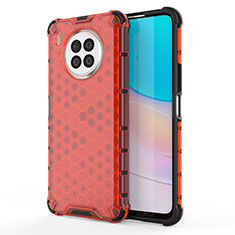 Carcasa Bumper Funda Silicona Transparente 360 Grados AM1 para Huawei Nova 8i Rojo