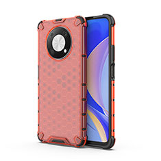 Carcasa Bumper Funda Silicona Transparente 360 Grados AM1 para Huawei Nova Y90 Rojo