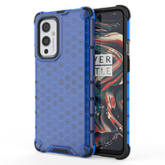 Carcasa Bumper Funda Silicona Transparente 360 Grados AM1 para OnePlus 9 5G Azul