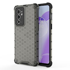 Carcasa Bumper Funda Silicona Transparente 360 Grados AM1 para OnePlus 9RT 5G Negro