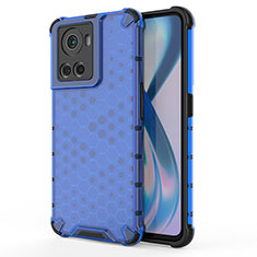 Carcasa Bumper Funda Silicona Transparente 360 Grados AM1 para OnePlus Ace 5G Azul