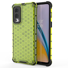 Carcasa Bumper Funda Silicona Transparente 360 Grados AM1 para OnePlus Nord 2 5G Verde