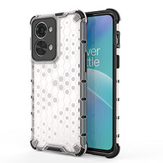 Carcasa Bumper Funda Silicona Transparente 360 Grados AM1 para OnePlus Nord 2T 5G Blanco