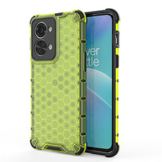 Carcasa Bumper Funda Silicona Transparente 360 Grados AM1 para OnePlus Nord 2T 5G Verde