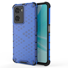 Carcasa Bumper Funda Silicona Transparente 360 Grados AM1 para Oppo A57 4G Azul