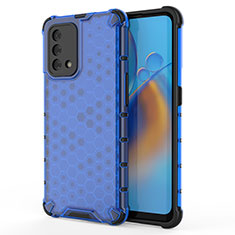 Carcasa Bumper Funda Silicona Transparente 360 Grados AM1 para Oppo F19s Azul