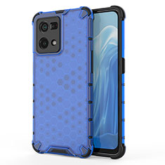 Carcasa Bumper Funda Silicona Transparente 360 Grados AM1 para Oppo F21 Pro 4G Azul