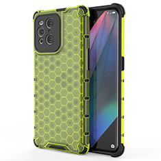 Carcasa Bumper Funda Silicona Transparente 360 Grados AM1 para Oppo Find X3 Pro 5G Verde