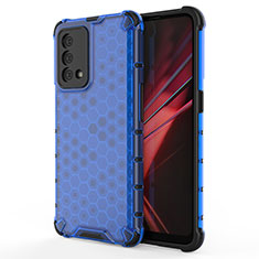 Carcasa Bumper Funda Silicona Transparente 360 Grados AM1 para Oppo K9 5G Azul